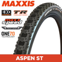 MAXXIS Aspen ST Team Spec - 29 X 2.25 - Folding TR - EXO 170 TPI - MaxxSpeed XC - Black