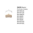 Shimano BR-M8020 Resin Pad & Spring 4 Piston