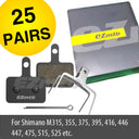EZMTB Semi Metallic Brake Pads SHIMANO M355 - Workshop Box - 25 Pairs  (MstCtn20)