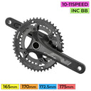 PROWHEEL Road Crankset - RPL-521-F-TT - 175mm Length 2x 50-34T 10/11s - 24mm Axle Inc BB