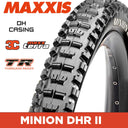 MAXXIS Minion DHR II- 29 X 2.50 - Folding TR 60x2 - DH 3C MaxxTerra - Black