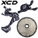 MICROSHIFT Groupset MTB - XCD 11 - 1x11 11-46T Steel Alloy Cassette ATA - Clutched Derailleur (MSH-RD-M865M) - (MSH-SL-M861-R) -