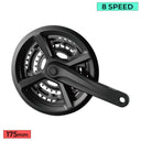 PROWHEEL Crankset -  TY-CM05 3x7-8 Speed Square Taper Inc Chain Guard - 175mm 48/38/28