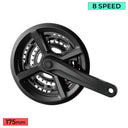 PROWHEEL Crankset -  TY-CM05 3x7-8 Speed Square Taper Inc Chain Guard - 175mm 48/38/28