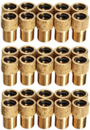 QBP Valve Adaptor - Presta To Schrader Valve - 50 Piece ( RY-PSA)