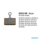 Shimano BR-R9270 Resin Pad & Spring K05S-RX & BR-M9100