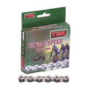YABAN Chain - Single Speed BMX S410H Heavy Duty - 1/2 X 1/8 - Silver/Silver