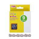 YABAN Chain - 9 Speed E-BIKE - 1/2 X 11/128 - 6.4mm Silver/Silver 136L