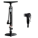 QBP Floor Pump - Air Attack - Steel Barrel - Plastic Base - Twin Head Valve - 120 Psi