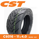 CST Tyre E - Scooter 90/65 - 6.5 (11inch) - Rim Size 6.50 x 2.50 - SW93mm - OD 281mm - PR4 - Tubeless - Load 121kg - C9316