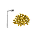 FUNN Pedal Pins - Gold - Mamba/Ripper/Python (50Pcs - M4x4mm - Tool Inc)