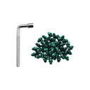 FUNN Pedal Pins - Green - Mamba/Ripper/Python (50Pcs - M4x4mm - Tool Inc)