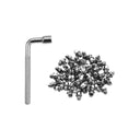 FUNN Pedal Pins - Silver - Mamba/Ripper/Python (50Pcs - M4x4mm - Tool Inc)