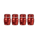 GRANITE JUICY - CNC Schrader Valve Cap with valve core remover - 4PC - Red