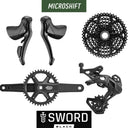 MICROSHIFT Group set SWORD Black 1x9 with Crank Set 42T - 175 mm Arm Length